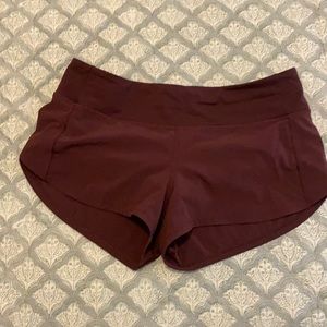 Maroon lulu shorts